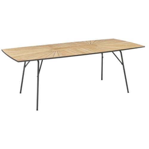 Mandalay Marguerit Havebord L: 200 cm - Antracit/Teak