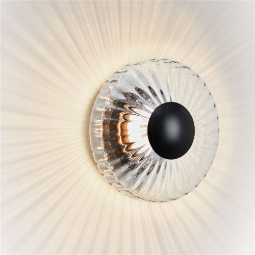 Design By Us New Wave Optic Wall Outdoor Ø: 26 cm - Klar/Schwarz