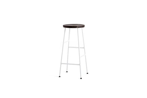 HAY Cornet bar stool High H: 75 cm - Cream white/Smoked solid oak OUTLET