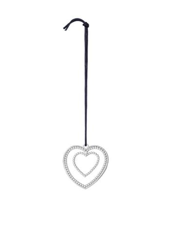 Rosendahl Karen Blixens Jul Kuglehjerte H: 7 cm - Forsølvet OUTLET