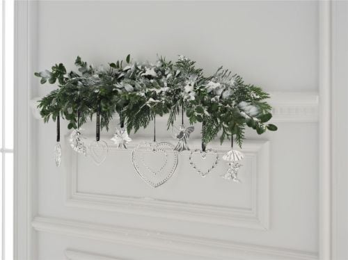 Rosendahl Karen Blixens Weihnachtskugelherz H: 7 cm - Versilbert OUTLET