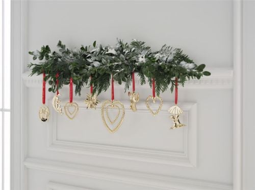 Rosendahl Karen Blixens Weihnachtskugelherz H: 7 cm – vergoldet OUTLET