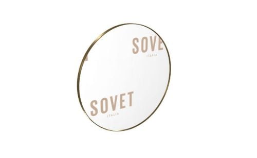 SOVET Visual Round Spejl  Ø: 150 cm - Burnished Brass/Extralight Mirror OUTLET
