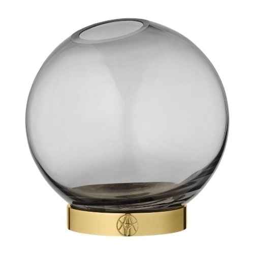 AYTM Globe Vase Ø: 10 cm - Black/Gold OUTLET
