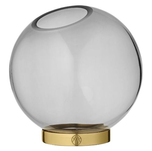 AYTM Globe Vase Ø: 17 cm - Black/Gold OUTLET