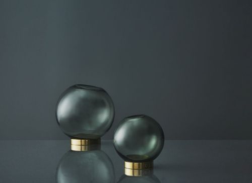 AYTM Globe Vase Ø: 17 cm - Wald/Gold OUTLET