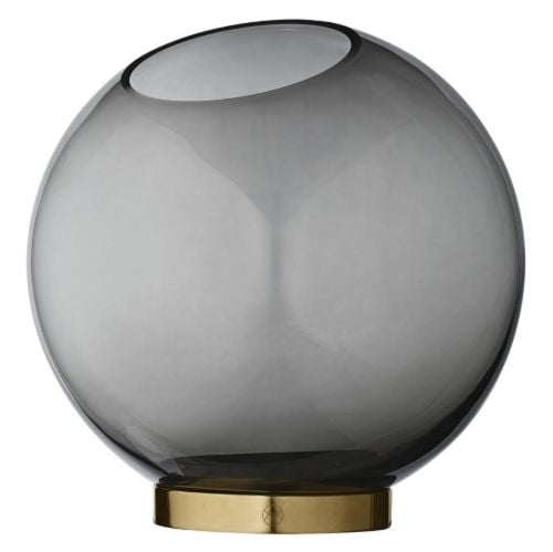 AYTM Globe Vase Ø: 21 cm - Black/Gold OUTLET