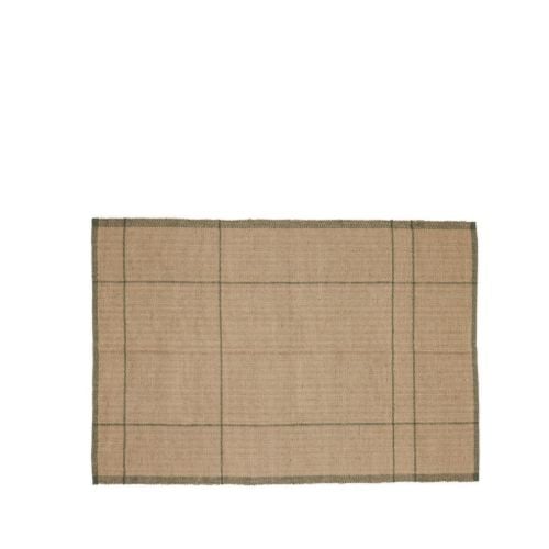 Hübsch Capri Rug 200x140 - Dark Green Nature OUTLET