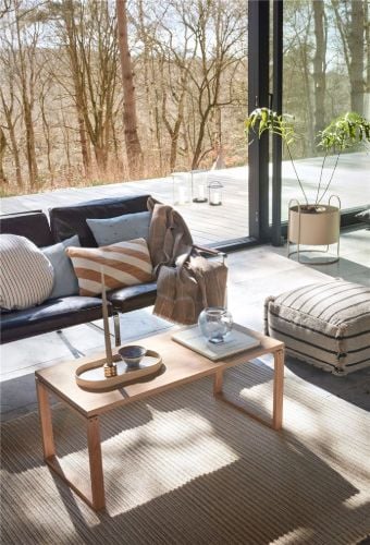 OYOY Balama Decke Wolle 180x130 cm - Karamell