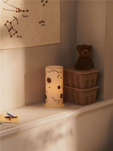Ferm Living Skye Tischlampe - Natur/Bronze