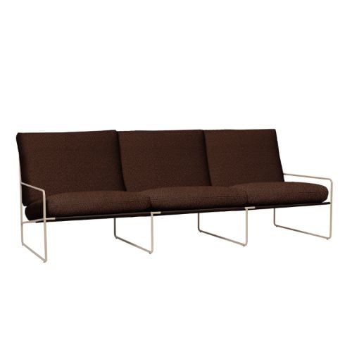Ferm Living Desert 3-Sitzer - Kaschmir/Kastanien-Bouclé