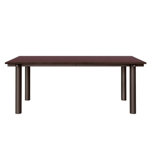 Ferm Living Atura Spisebord 200x90 cm - Dark Chocolate/Burgundy Linoleum
