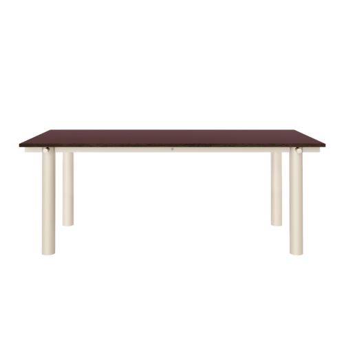 Ferm Living Atura Spisebord 200x90 cm -Light Cashmere/Burgundy Linoleum
