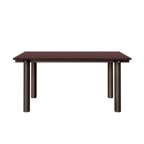 Ferm Living Atura Esstisch 160x90 cm - Dark Chocolate/Burgundy Linoleum