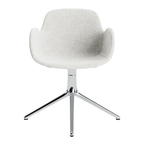 Normann Copenhagen Form Swivel Stol m. Armlæn - Aluminum/Hallingdal 110