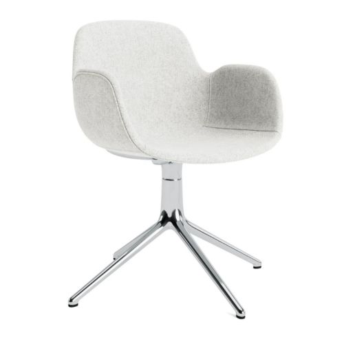 Normann Copenhagen Form Swivel Stuhl m. Armlehnen - Aluminium/Hallingdal 110