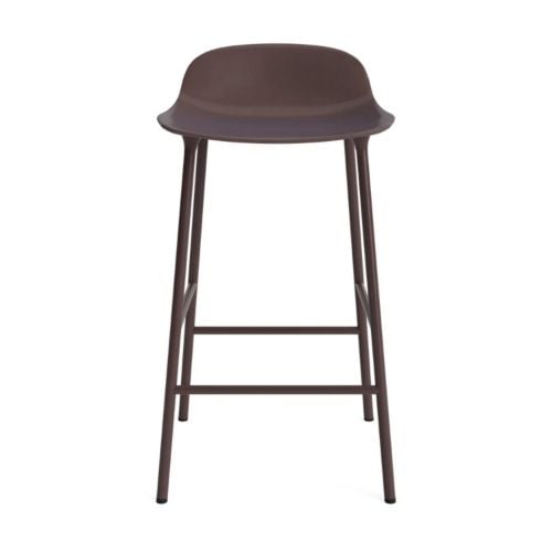 Normann Copenhagen Form Barstol 65 cm - Pulverlakeret Stål/Brun