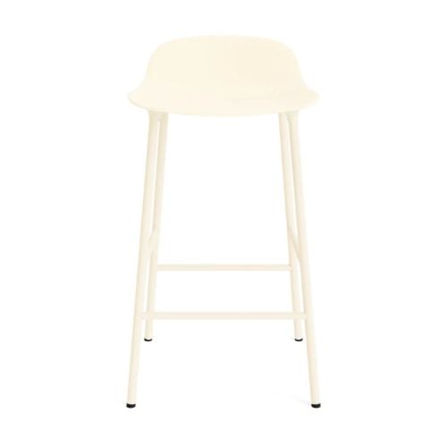 Normann Copenhagen Form Barstol 65 cm. - Pulverlakeret Stål/Cream