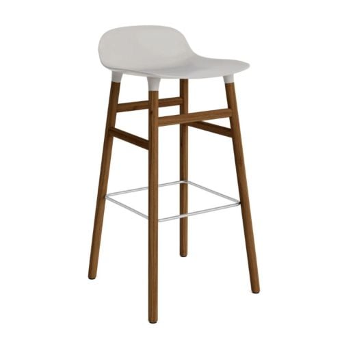 Normann Copenhagen Form Barhocker 75 cm - Walnuss/Warm Grey