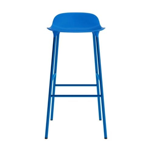 Normann Copenhagen Form Barstol 75 cm. - Stål/Bright Blue