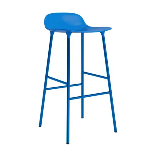 Normann Copenhagen Form Barhocker 75 cm - Stahl/Bright Blue