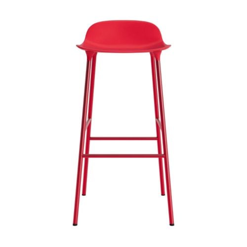 Normann Copenhagen Form Barstol SH: 75 cm.- Stål Bright Red