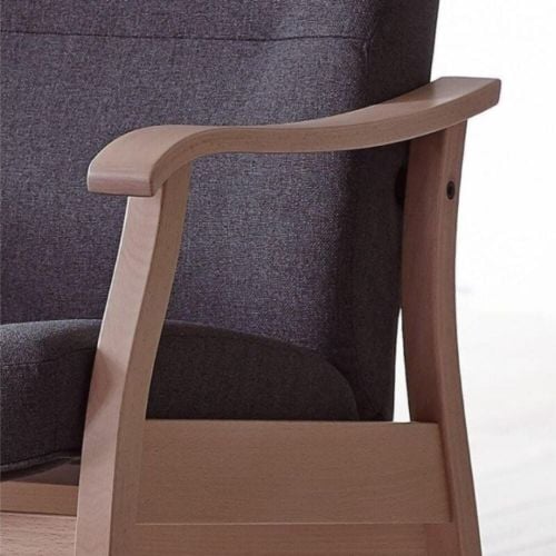 Farstrup 5610 Applaus Sessel SH: 47 cm. - Helle Buche/Medley Grau 60004