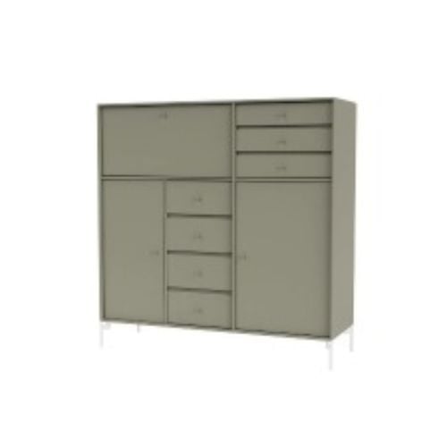Farstrup Plus 5910 Lænestol M/Fodskammel SH: 47 cm. - Bøg/Capture 4201 Grey/Brown 