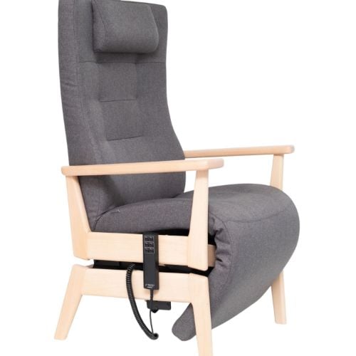 Farstrup 5040 Multiplus Lænestol SH: 47 cm. - Bøg/Medley Mørkegrå