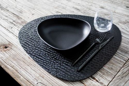 LindDNA Tischset Curve L 37x44 cm - Lace Black OUTLET