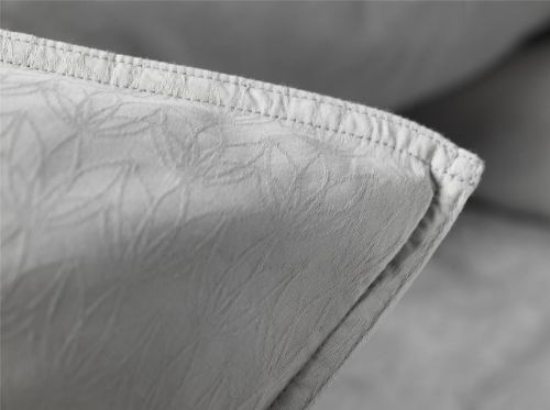 FDB Møbler R34 Tulip Bettset mit Knöpfen 140x220 cm - Hellgrau OUTLET
