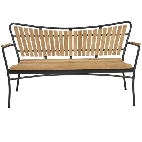 Mandalay Marguerit Gartenbank L: 143 cm – Anthrazit/Teak