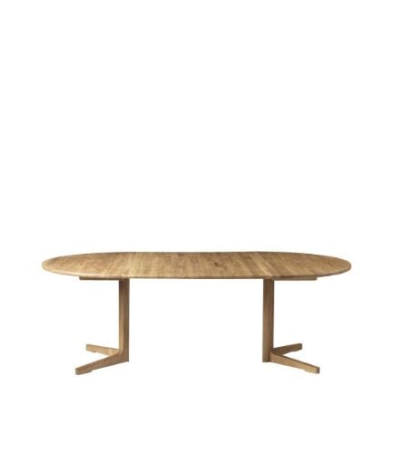 FDB Møbler C69E Ry Spisebord M. 2 Tillægsplader Ø: 120 cm - Olieret Eg