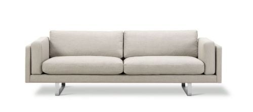 Erik Jørgensen EJ 280 2 Pers. Sofa 86 L: 210 cm - Njord Beige/Børstet Krom