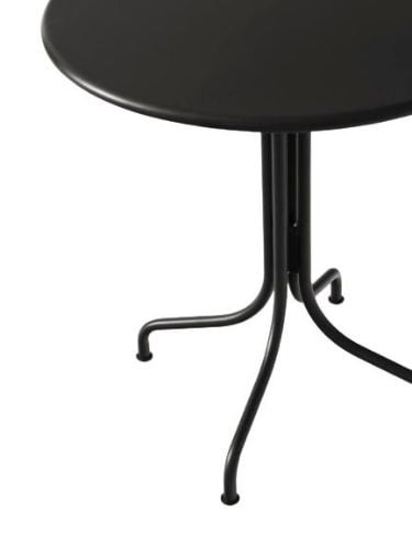 &Tradition Thorvald SC96 Space Copenhagen Outdoor-Cafétisch Ø: 70 cm – Warmes Schwarz