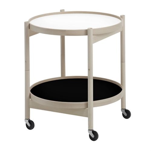 Brdr. Krüger Bølling Bakkebord m. 2 bakker Ø: 50 cm - Ubehandlet Bøg/Base