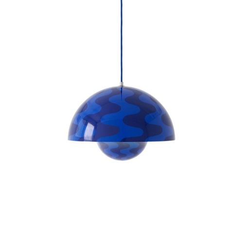 &Tradition Blumentopf VP7 Pendel Ø: 37 cm - Kobaltblau & Dämmerungsblau Muster