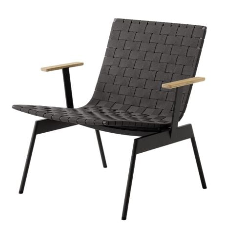 &Tradition Ville AV44 Outdoor Lounge Chair m. Armlæn SH: 40 cm - Warm Black 