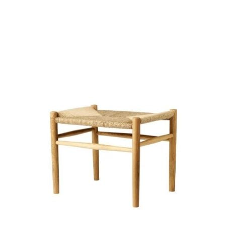 FDB Furniture J83 Hocker Jørgen Bækmark H: 41 cm - Naturgeflecht/Eiche 