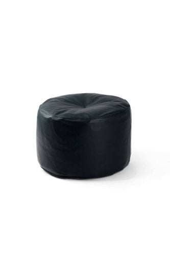 Bent Hansen Marokko M48 Puf Rund Ø: 48 cm - Zenso 3 Sort Læder