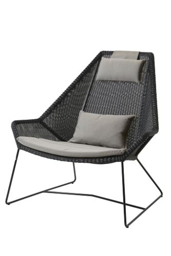 Cane-line Outdoor Breeze Highback Stühl SH: 40 cm - Schwarz