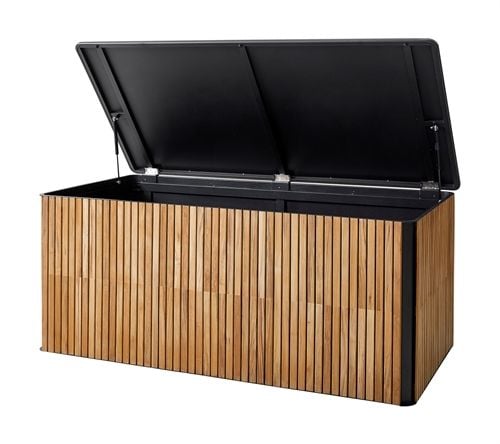 Cane-line Outdoor-Mähdrescher Kissenbox Stor – Teak/Lavagrau