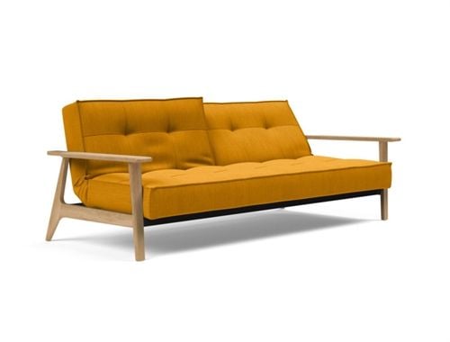 Innovation Living Splitback Frej Schlafsofa L: 232 cm – Eiche/Elegance Burned Curry
