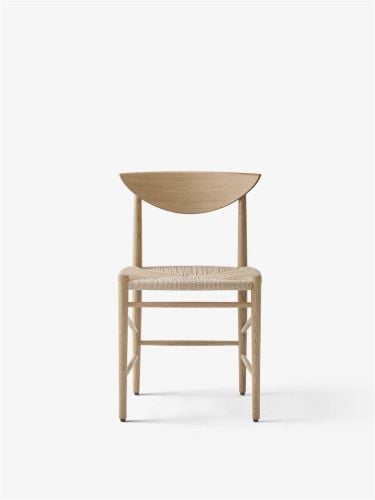 &Tradition HM3 Drawn Chair SH: 46 cm – Naturpapierkordel/geölte Eiche