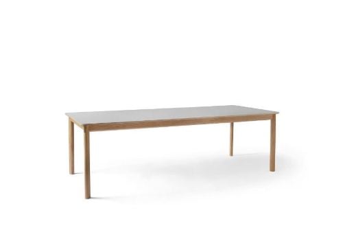 &Tradition Patch HW2 Extendable Table 240x100 cm - Oiled Oak w. Beige Arizona 0748 Fenix Nano Laminate & Brass