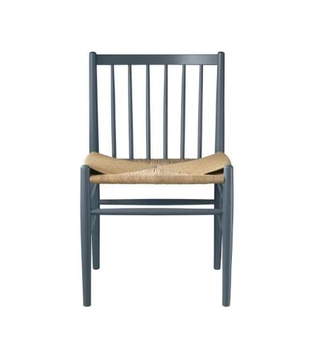 FDB Møbler J80 Stol Jørgen Bækmark - Blue Grey/Natur Flet