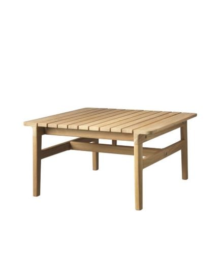 FDB Furniture Together Loungetisch niedrig M19 61,5 x 61,5 cm – massives Teakholz / Natur