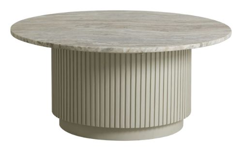 Nordal Erie Round Coffee Table Ø:90 cm - White Marble Top