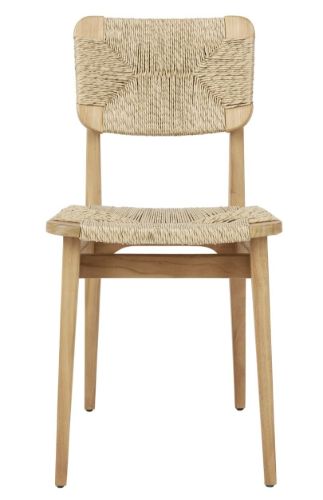 GUBI Gascoin Outdoor C-Chair Dining SH: 47 cm – Teak/Flet