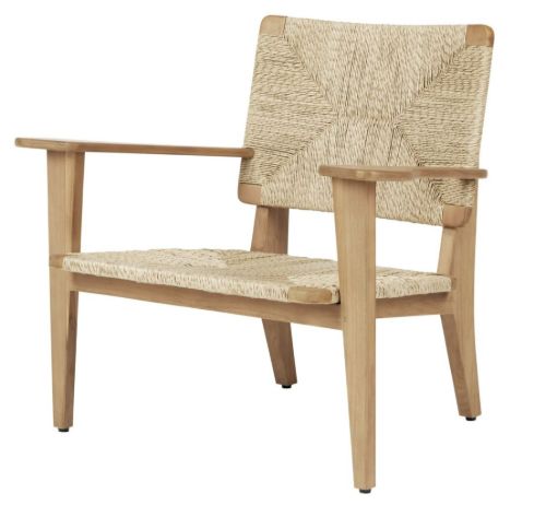 GUBI Gascoin Outdoor F-Chair Lounge SH: 37 cm - Teak/Flet